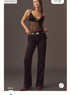 Mid-Rise Straight Leg Jeans — Black Size 26 NWT